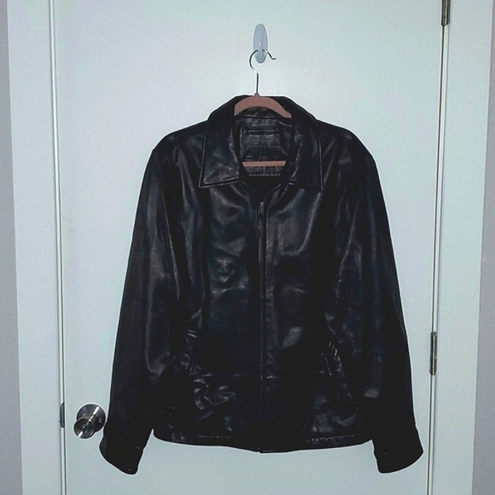 Roundtree & Yorke Lambskin Leather Jacket Men's Size Medium